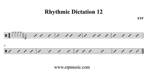 Rhythmic Dictation 12 Youtube