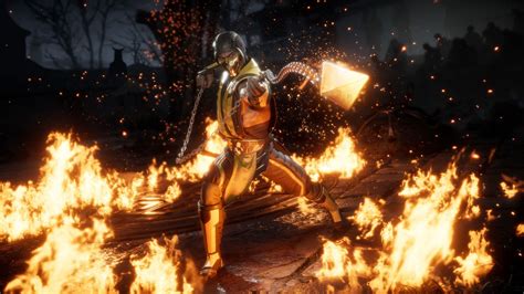 Scorpion Arount Fire Hd Mortal Kombat 11 Wallpapers Hd