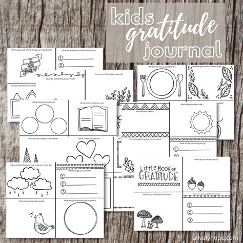 Printable Gratitude Journal For Kids A Lively Hope