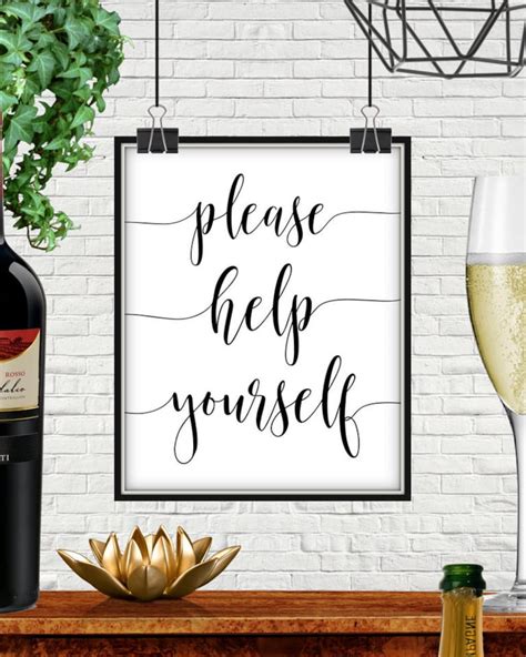 Please Help Yourself Help Yourself Help Yourself Sign Help Etsy
