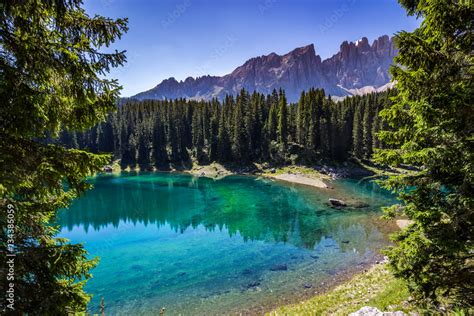 View Of Karersee Lago Di Carezza One Of The Most Beautiful Alpine