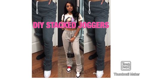 Diy Stacked Joggers Youtube