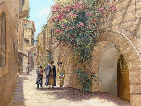 Old Streets Of Jerusalem Alex Levin Ner Art Gallery