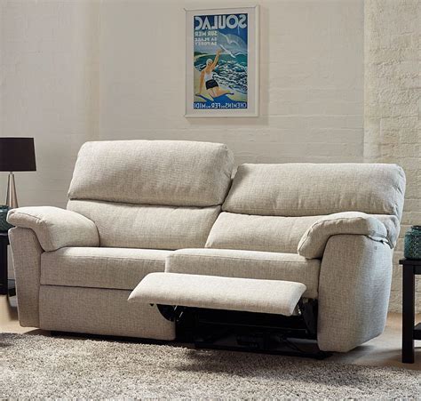 Henley 3 Seater Sofa High Back Leather With Manual Recliner