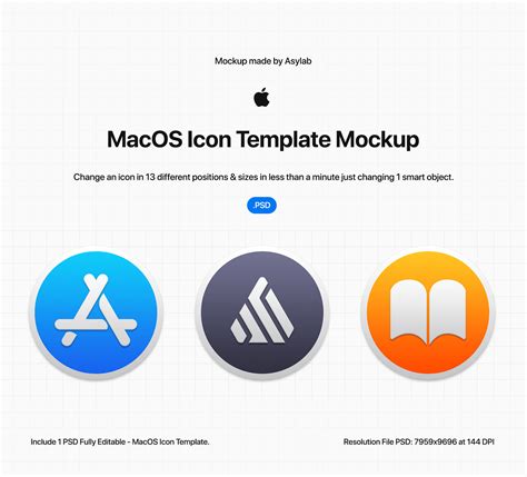 Macos Icon Template Mockup Psd On Behance
