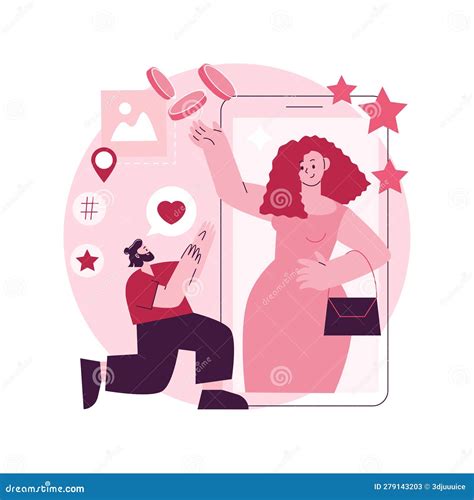 Social Media Star Abstract Concept Vector Illustration. Stock Vector