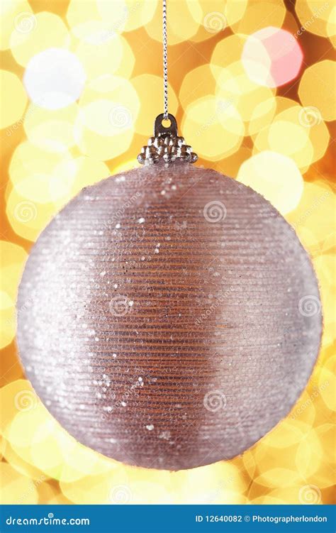 Sparkly Christmas Tree Decoration Baubel Stock Photo Image Of