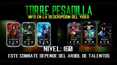 Mortal Kombat Mobile Torre Pesadilla Nivel 160 Más Árbol De