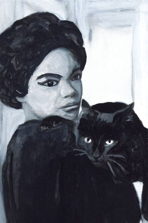 Eartha Kitt Black Cat Painting Black Cat Painting Cat Painting