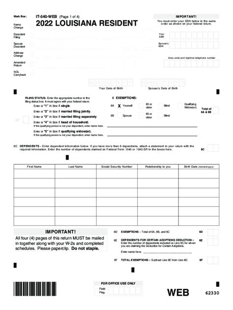 Louisiana State Tax 2022 2024 Form Fill Out And Sign Printable Pdf