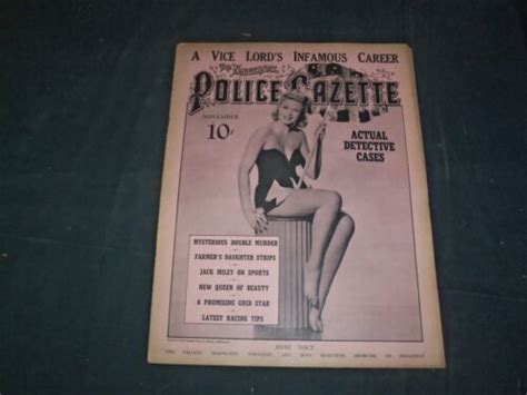 1941 November The National Police Gazette Magazine Anne Mace B 5889 Ebay