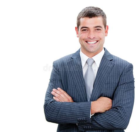 Confident Businessman With Folded Arms Stock Photo Image Of Assertive