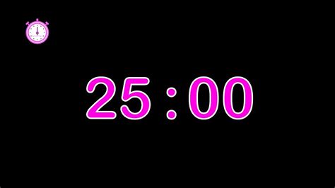 25 Minute Timer Countdown 25 Minute Timer Youtube