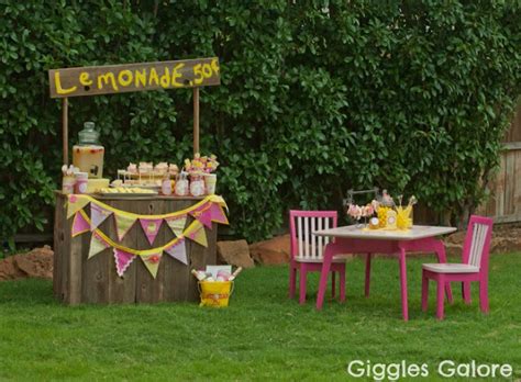 lemonade stand party with diy lemonade stand kits giggles galore