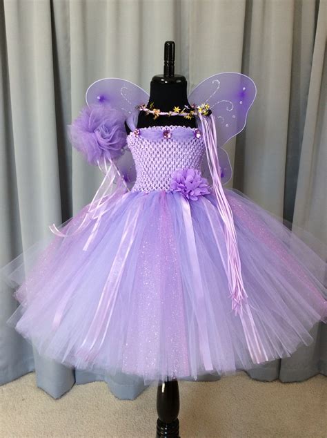 Lavender Fairy Princess Costume Princess Tutu Dress With Crown Wand
