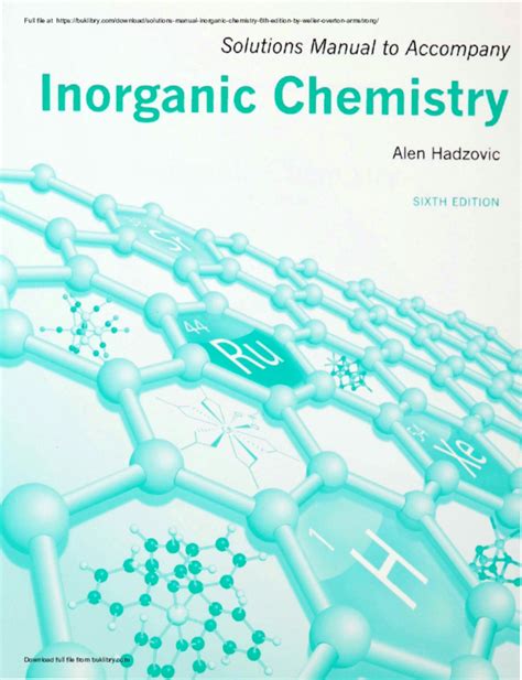 Pdf Solutions Manual Inorganic Chemistry 6th Edition By Weller