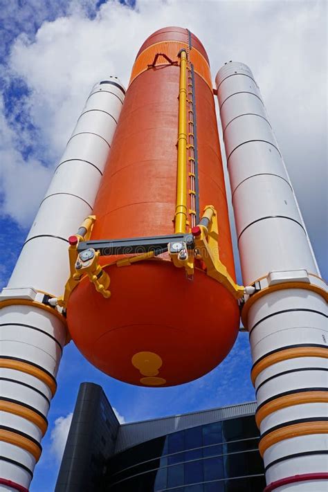 Space Shuttle Rocket Booster In Front Of The Atlantis Building