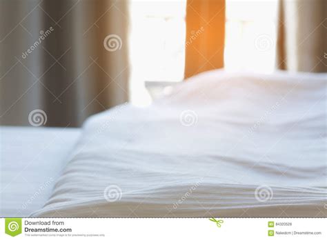 Bedding Sheet On Bed In Bedroom With Sunlight Stock Photo Image Of