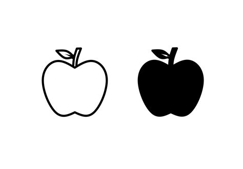 Silhouette Apple Flat Icon Isolated On White 8479481 Vector Art At Vecteezy