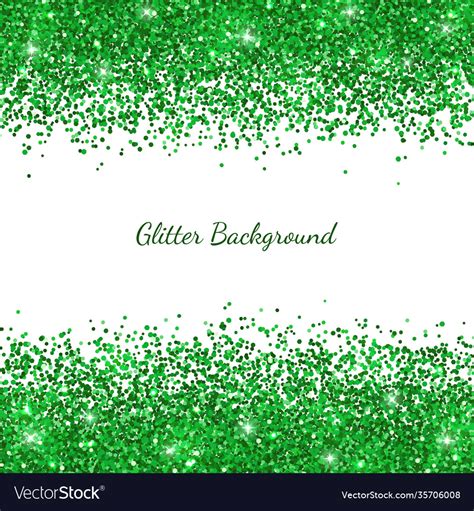 Green Glitter On White Background Royalty Free Vector Image