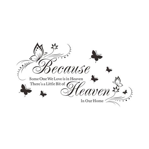 Oulii Because Someone We Love Is In Heaven Removable Art Murals Wall
