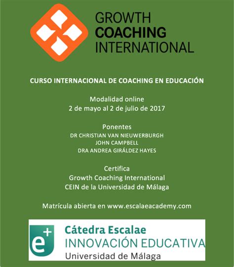 Curso Internacional De Coaching En Educación Escuni