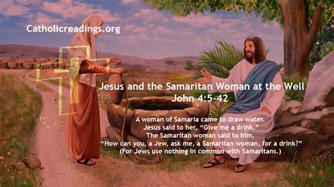 Jesus And The Samaritan Woman At The Well John 45 42 Bible Verse