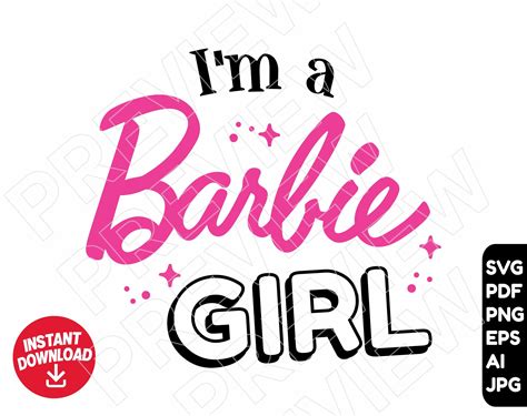 Barbie Girl Rhinestone Outline Svg Ph