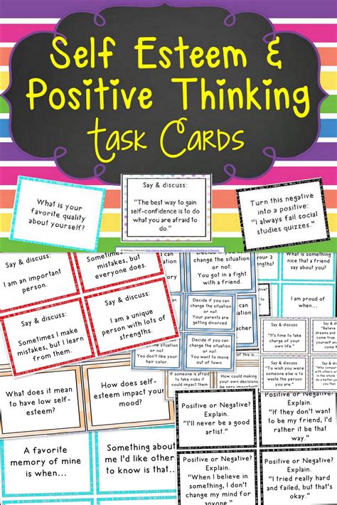 116 Task Cards Focusing On Improving Self Esteem Confidence Building