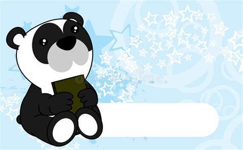 Panda Bear Baby Cartoon Valentine Rose Set Stock Vector Illustration