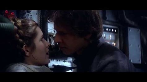 Han And Leia Kiss Empire Strikes Back 1080p Hd In 2020 Han Leia