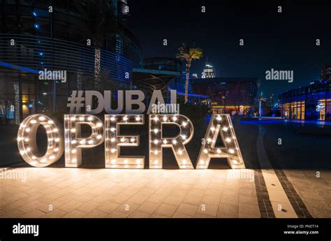 Exterior View Of New Dubai Opera House In Downtown Dubai Uae United