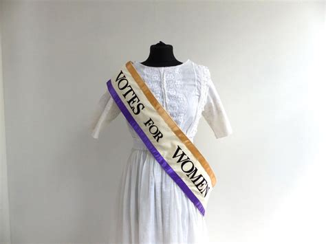 American Suffragette Protest Sash Votes Of Women Edwardian Etsy Women