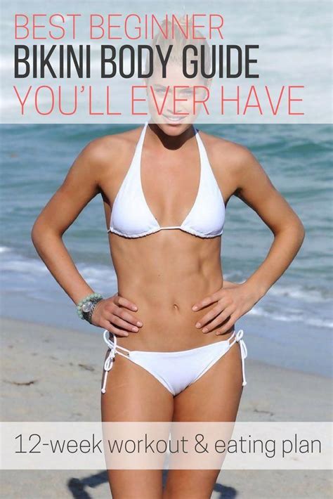 Bikini Body Guide Exercise Plan Woman In White Bikini At The Beach