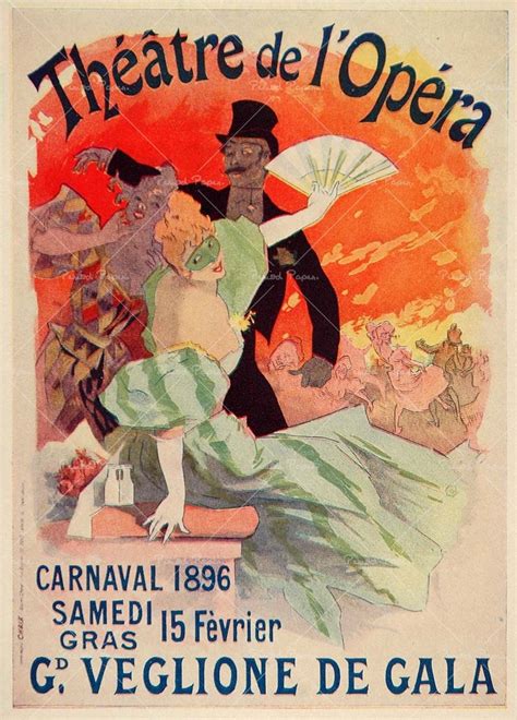 Jules Cheret Theatre De Lopera 1896 Vintage French Posters