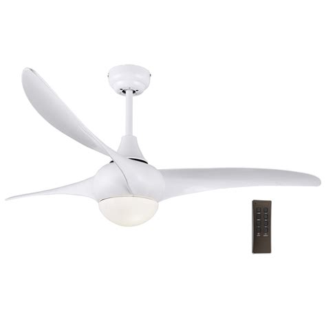 White Steel Ceiling Fan with Light | Ceiling fan with light, Ceiling fan, Cool lighting