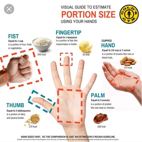 Visual Portion Sizes Nutrition Infographic Portion Sizes Portion Size Guide