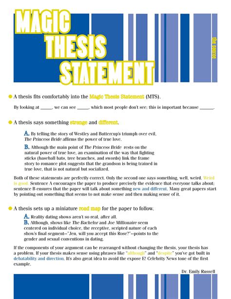 45 Perfect Thesis Statement Templates Examples ᐅ Templatelab