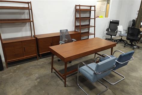 Mid Century Modern Desk 36x72 Office Furniture Chicago