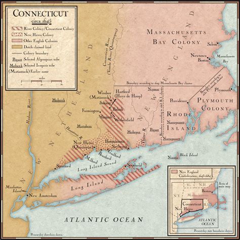 Map Of Connecticut And The New England Colonies In 2020 Connecticut