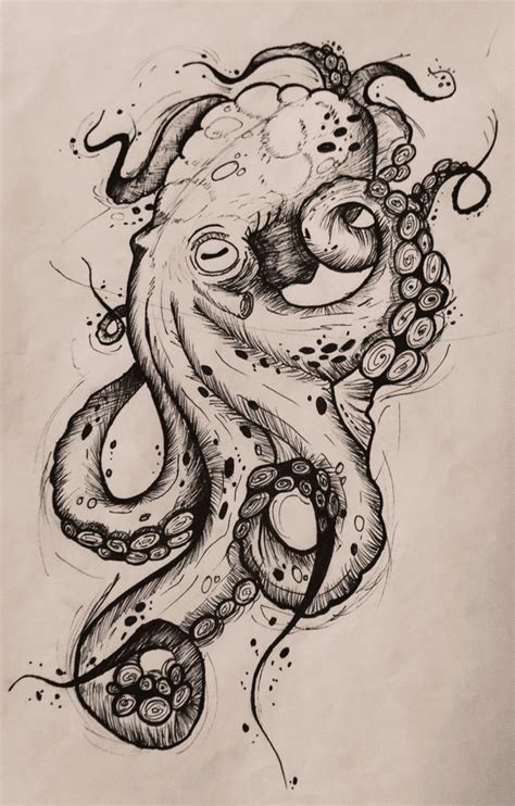 Top Octopus Tattoo Drawing Monersathe Com