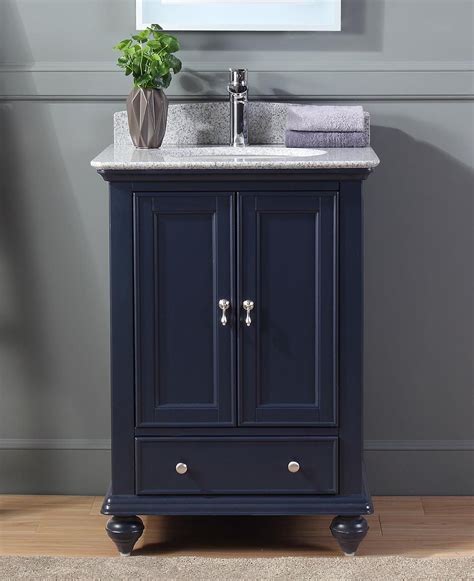 Choose from a wide variety of vanities in vintage and contemporary designs. 25 inch Gillian Navy Blue Small Bathroom Vanity 9805NB