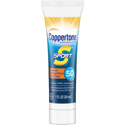 Coppertone Sport Sunscreen Lotion Spf 50 1 Fl Oz