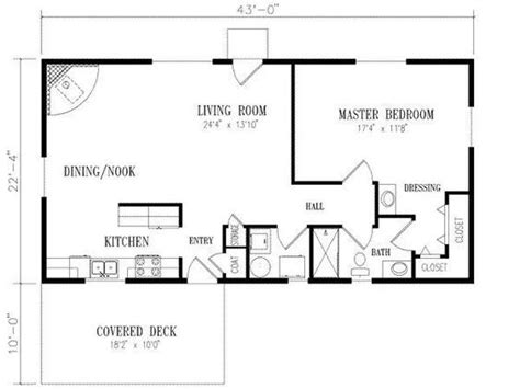 Ranch Style House Plan 1 Beds 1 Baths 962 Sqft Plan 1 135 1