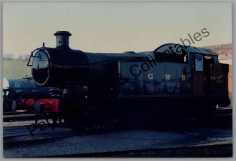 Railway Photograph Of Gwr Steam Locomotive 5643 Carnforth 1986 £319