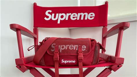 In today's video i will be reviewing the brand new supreme ss20 waist bag in the blue camo colorway. Supreme Waist Bag FW19/SS20 Comparison and Try On - YouTube