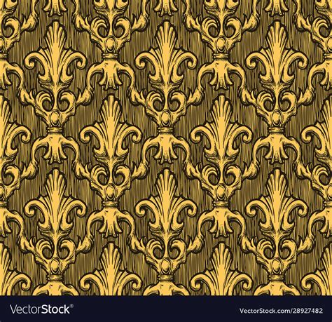Vintage Damask Pattern Royalty Free Vector Image