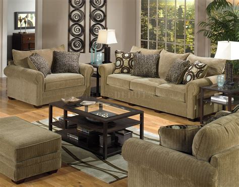 Multi Tone Chenille Fabric Modern Sofa And Loveseat Set Woptions