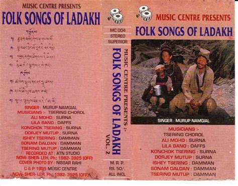 9 Morup Namgyal Cassette Folk Songs Of Ladakh Download Scientific