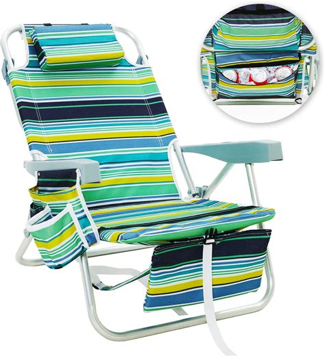 Buy Bluu Backpack Beach Chairs For Adults 5 Position Lay Flat Outdoor
